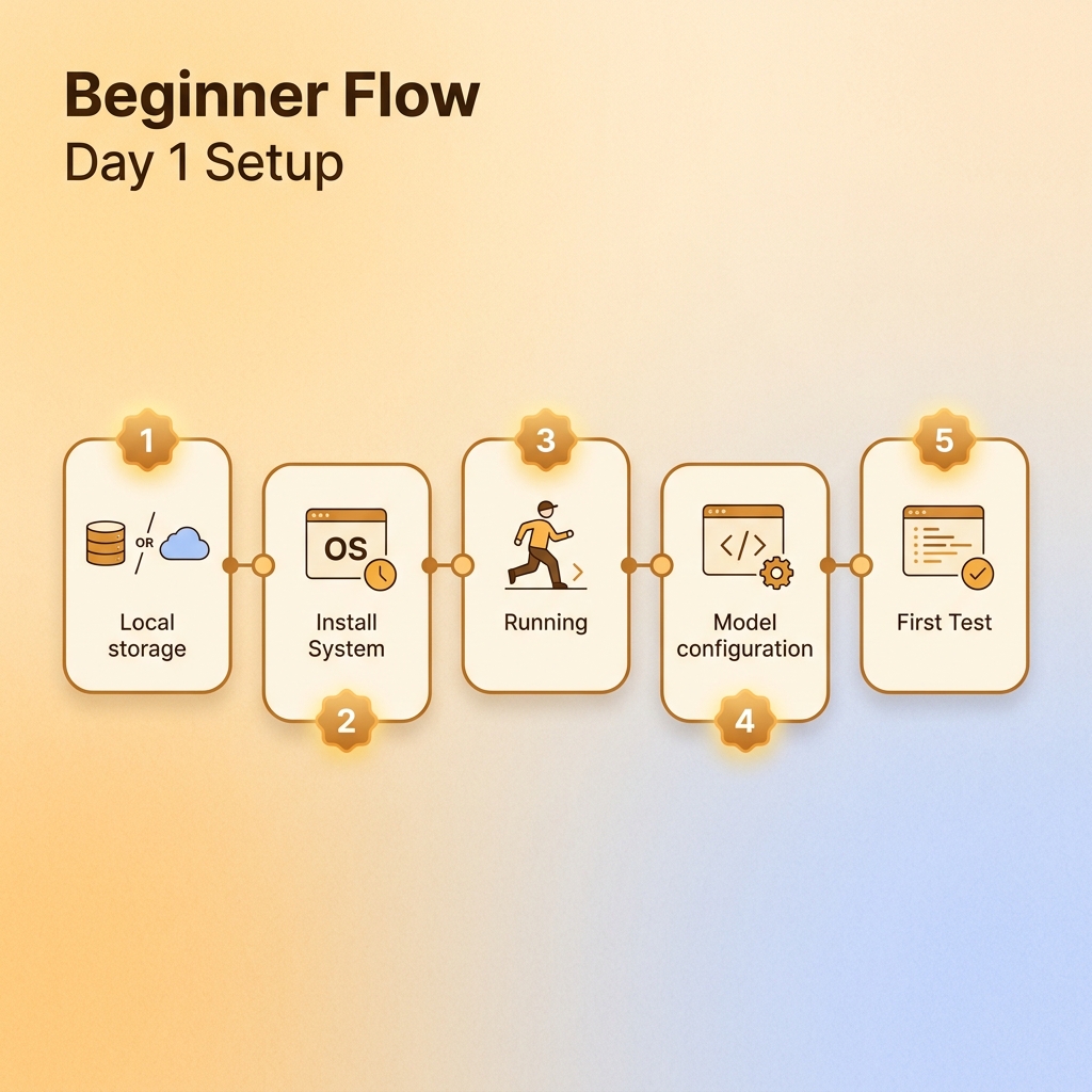 Hermes Agent Day 1 beginner setup flow